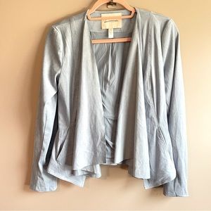 Hutch jacket blue open front size xs